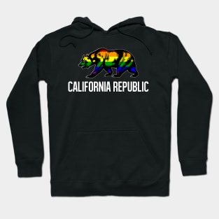 Bear California Flag Republic LGBTQ Hoodie